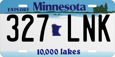 MN license plate 327LNK