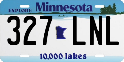 MN license plate 327LNL