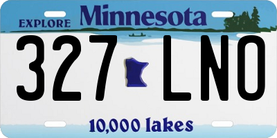 MN license plate 327LNO