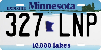 MN license plate 327LNP