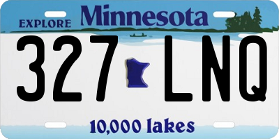 MN license plate 327LNQ