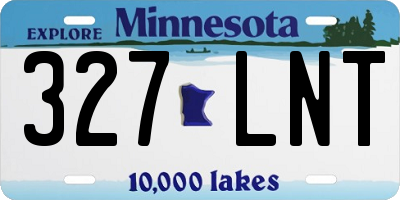 MN license plate 327LNT