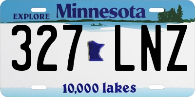 MN license plate 327LNZ