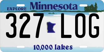 MN license plate 327LOG