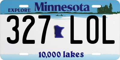 MN license plate 327LOL