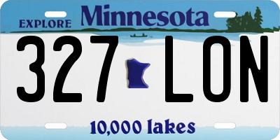 MN license plate 327LON