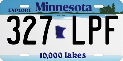 MN license plate 327LPF