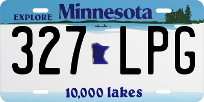 MN license plate 327LPG