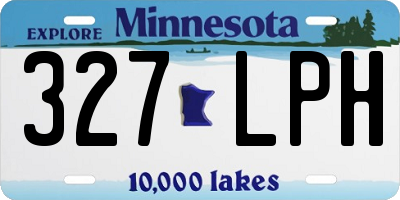 MN license plate 327LPH