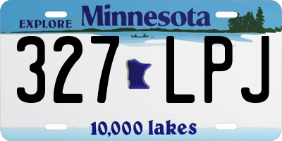 MN license plate 327LPJ