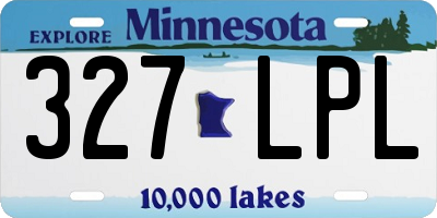 MN license plate 327LPL