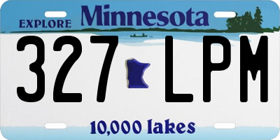 MN license plate 327LPM