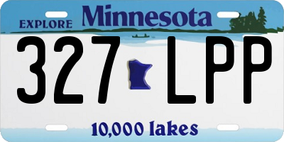 MN license plate 327LPP