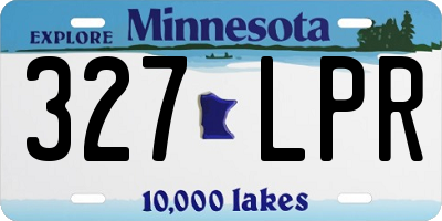 MN license plate 327LPR