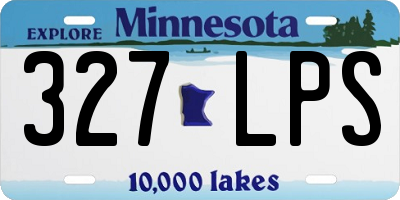 MN license plate 327LPS