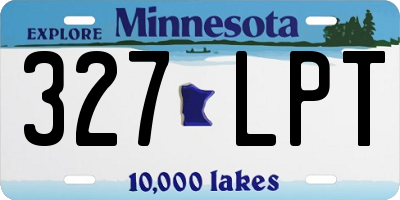 MN license plate 327LPT