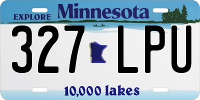 MN license plate 327LPU