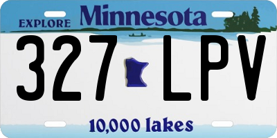 MN license plate 327LPV