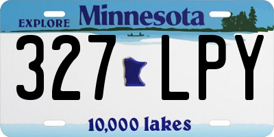 MN license plate 327LPY