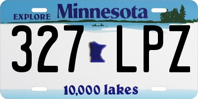 MN license plate 327LPZ