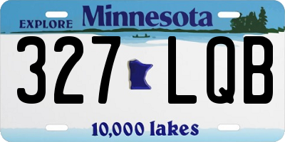 MN license plate 327LQB