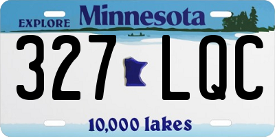 MN license plate 327LQC
