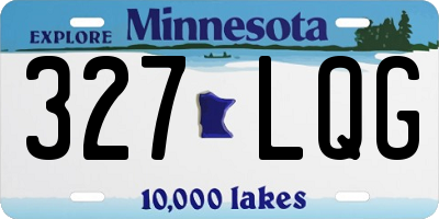 MN license plate 327LQG