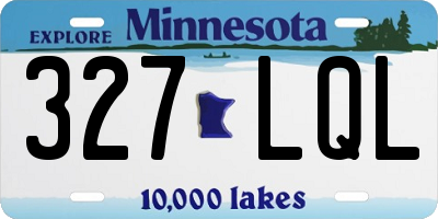 MN license plate 327LQL