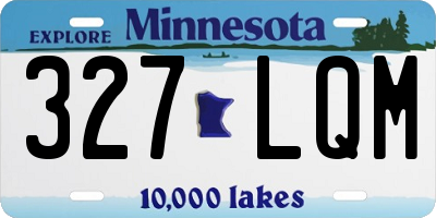 MN license plate 327LQM
