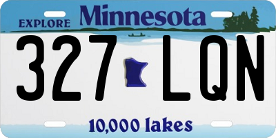 MN license plate 327LQN