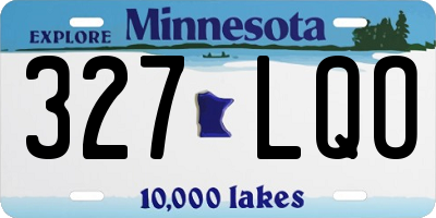 MN license plate 327LQO