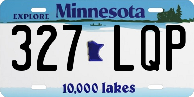 MN license plate 327LQP