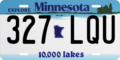 MN license plate 327LQU