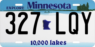 MN license plate 327LQY