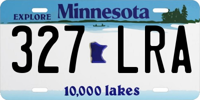 MN license plate 327LRA