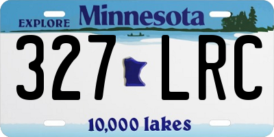 MN license plate 327LRC