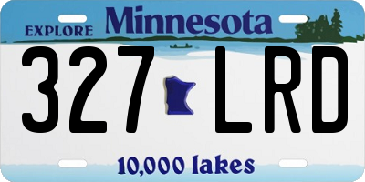 MN license plate 327LRD