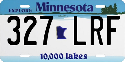 MN license plate 327LRF