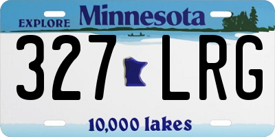 MN license plate 327LRG
