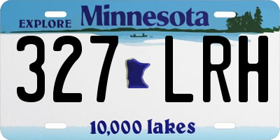MN license plate 327LRH