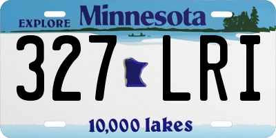 MN license plate 327LRI
