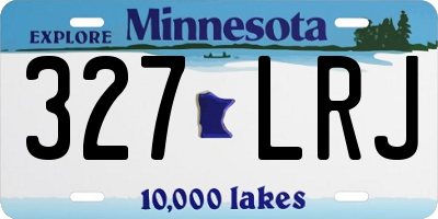 MN license plate 327LRJ