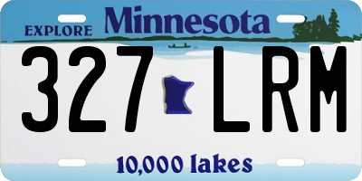 MN license plate 327LRM