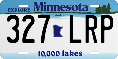 MN license plate 327LRP