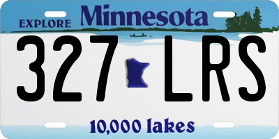 MN license plate 327LRS