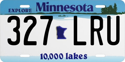 MN license plate 327LRU