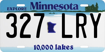 MN license plate 327LRY
