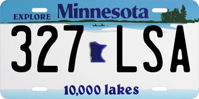 MN license plate 327LSA
