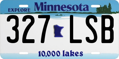 MN license plate 327LSB