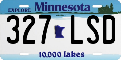 MN license plate 327LSD